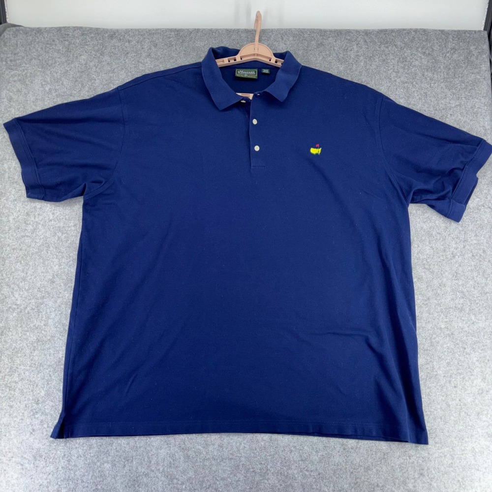 Masters Collection Navy Blue Pima Cotton Golf Polo Shirt Mens 4XL Tournament